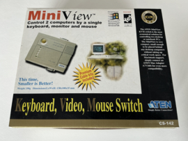 Aten CS-142 KVM switch 2x PC - 1 monitor keyboard mouse PS/2