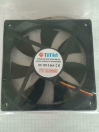 Titan TFD-12025M12B 12cm ventilator kogellager uitv. 3pin