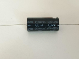 Siemens 2200uf 16v axiaal