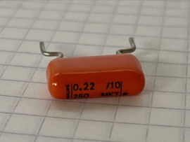 Philips 0,22uF 250V 16mm orange drop MKT condensator