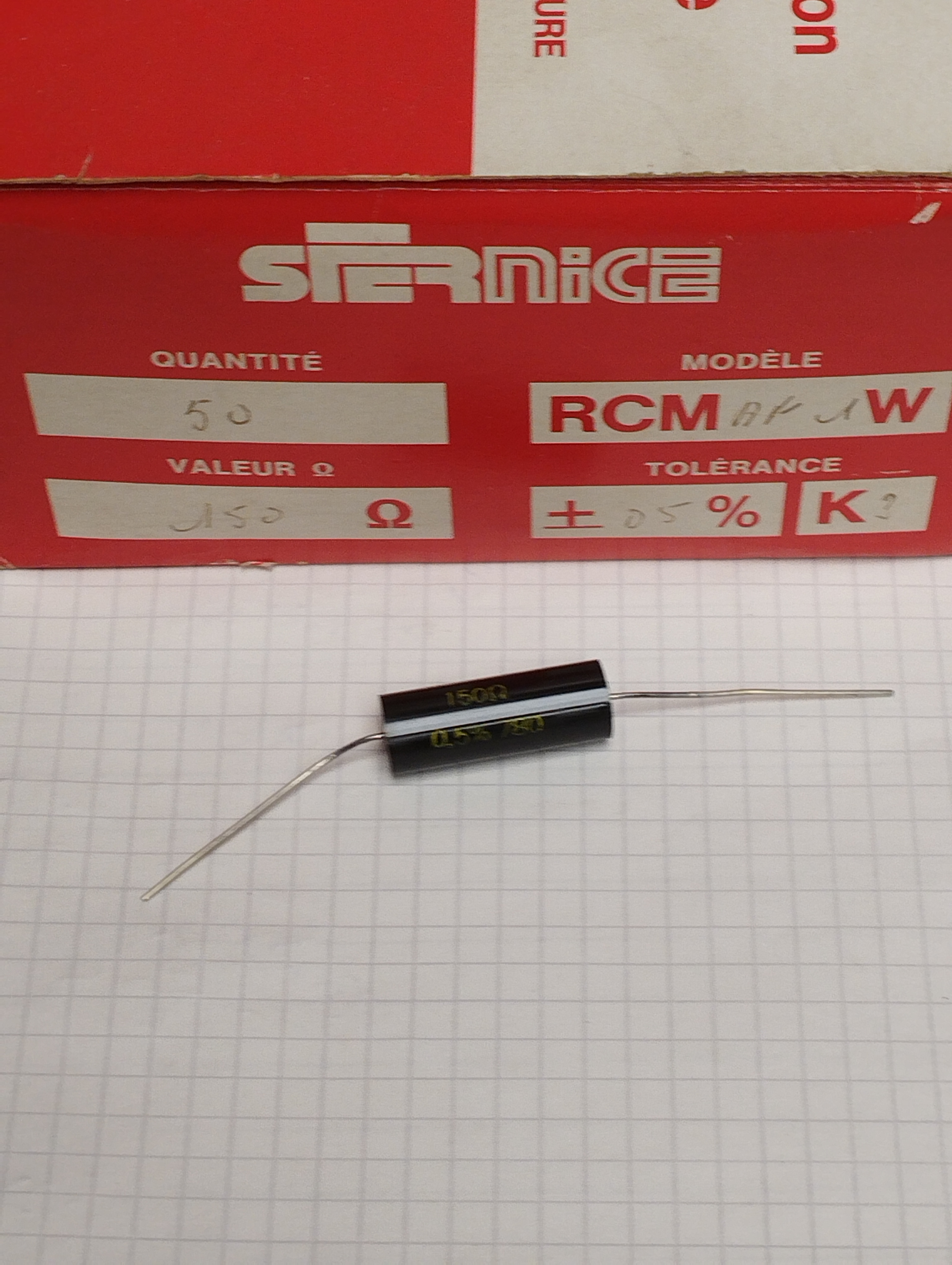 Sfernice 150 ohm 0,5% RCM (1W)