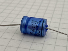 Philips 100uF 25V elco Axiaal