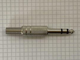 6,3mm Jack plug stereo metaal
