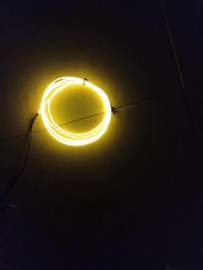 EL  Wire  Light flexible lighting 2M Geel / Yellow ( Feesten, Decoratie, Carnaval)