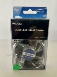 Recom QuadLED Silent Blower green led 80mm fan