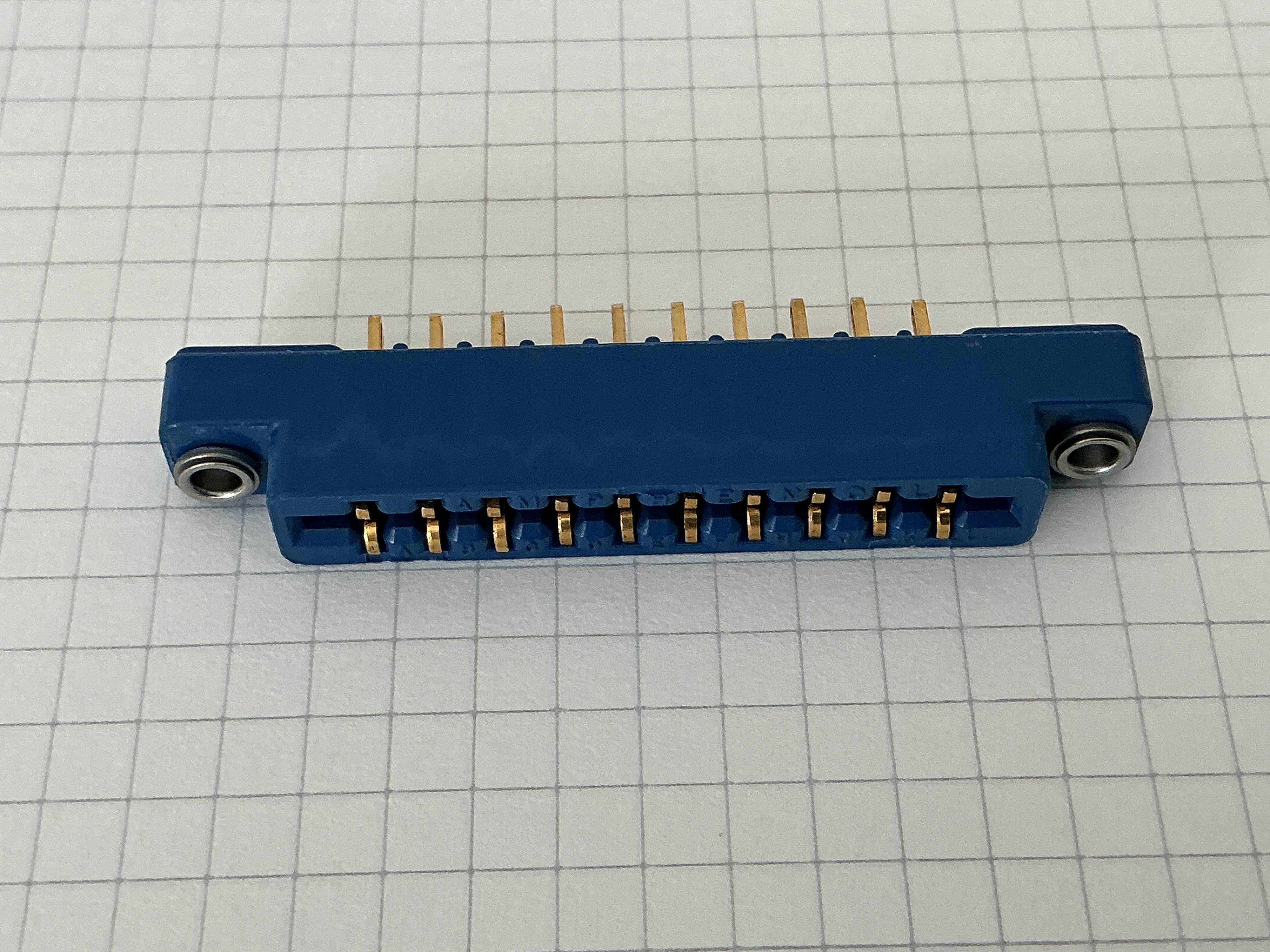 Amphenol 10p female card edge connector 143 010 01