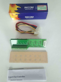 Recom Baybus6x 6 voudige universele 12v fan controller