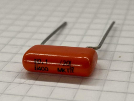 Philips 0,1uF 400V 16mm orange drop MKT condensator