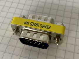 Mini gender changer VGA M/M 15p