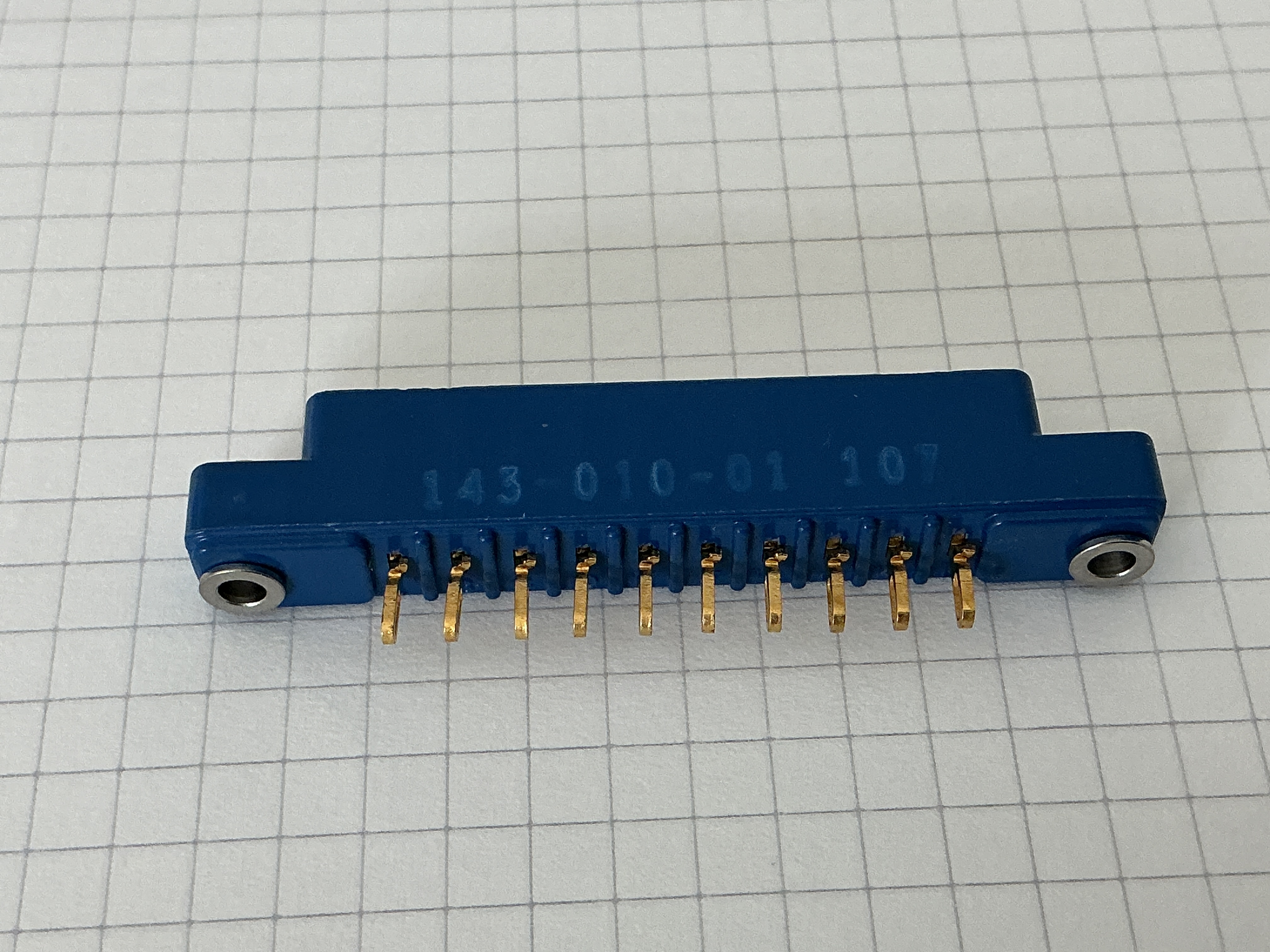 Amphenol 10p female card edge connector 143 010 01