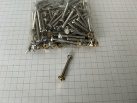 M2.5 x 20mm schroef + moer high-end (100 stuks)