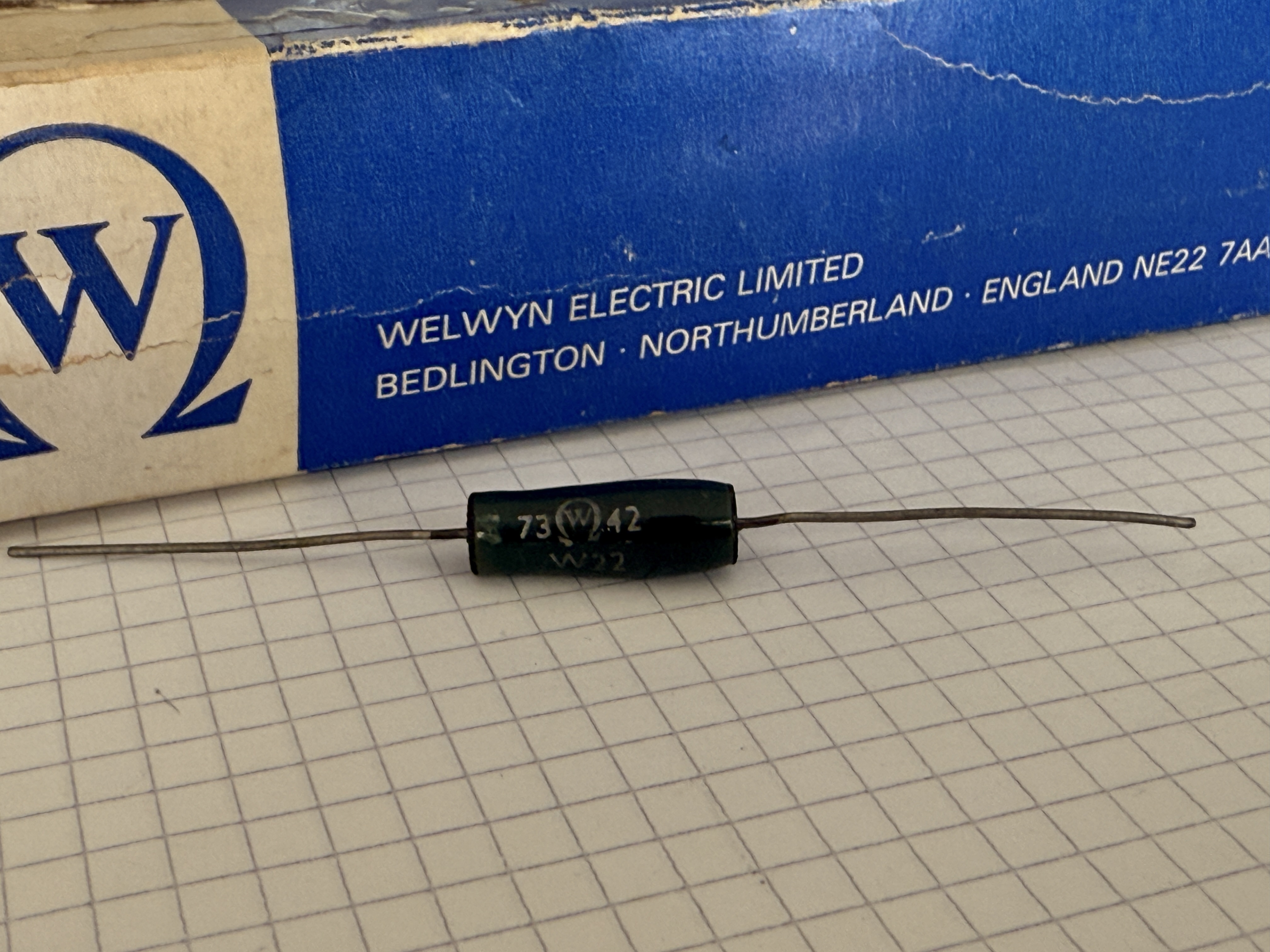 Welwyn R20 W22. 0,20 Ohm 7W weerstand