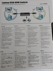 Aten Laptop USB VGA KVM Switch   CS661