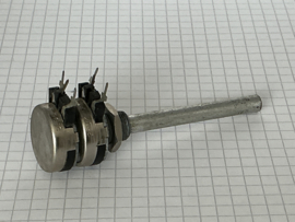 250K Log stereo potmeter 6mm metaal Piher