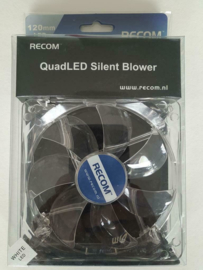 Recom RC-12025W QuadLed Silent Fan 120mm witte LED