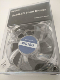 RECOM QuadLED Silent Blower 80mm 4 White LED fan