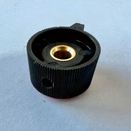 Draaiknop zwart/rood 6mm as