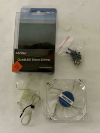 Recom QuadLED Silent Blower red led 80mm fan