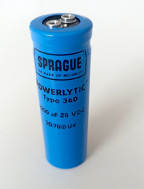 Sprague powerlytic 36D 8200uF 25V aluminium bekerelco