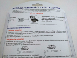 Vanson SDR-70w Laptop Adapter Auto DC Power