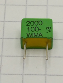 Wima 2000pf 100v 2,5% 5mm film cap 2nf