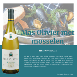 Mas Olivier Grande Réserve met mosselen