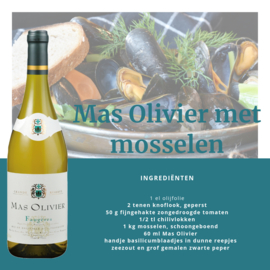 Mas Olivier Grande Réserve met mosselen