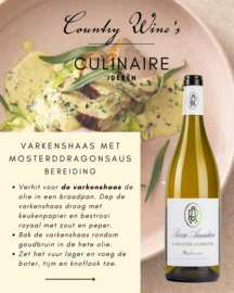 Viognier Clairette & Varkenshaas met mosterddragonsaus
