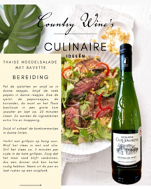 Thaise noedel salade met Picpoul de Pinet