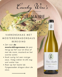 Viognier Clairette & Varkenshaas met mosterddragonsaus