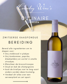 Grüner Veltliner Weingut Ziniel met kaasfondue