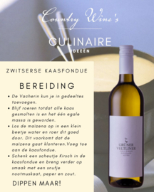 Grüner Veltliner Weingut Ziniel met kaasfondue