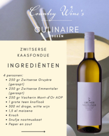 Grüner Veltliner Weingut Ziniel met kaasfondue