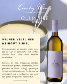 Grüner Veltliner Weingut Ziniel met kaasfondue