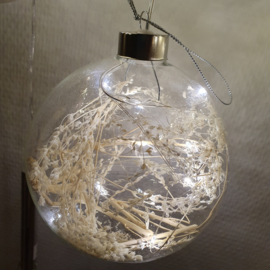 Kerstbal 'Dried Floral' met LED