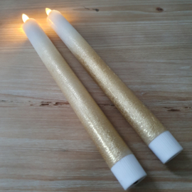 LED kaarsen Goud/wit
