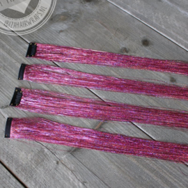 Glitter Clip-inn - Oud Roze