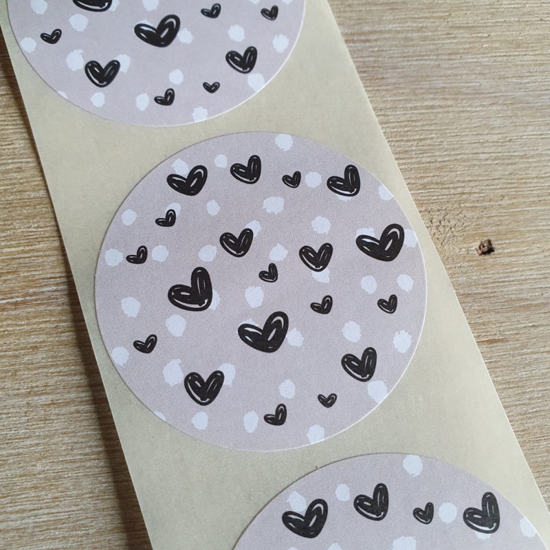 Sticker hartjes (set van 5)