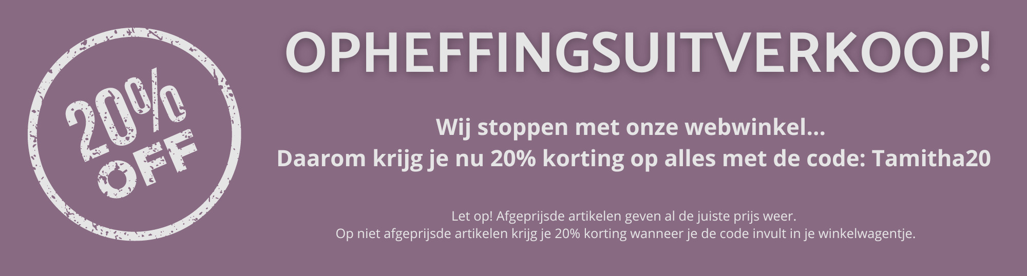 opheffingsuitverkoop