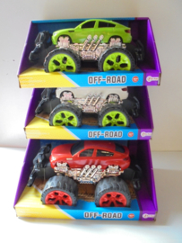 Toi Toys off road monster truck 3 kleur met frction afm 33x23x16 cm prijs per stuk