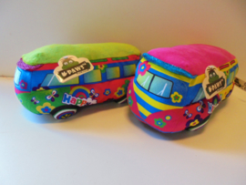 pluche paws Happy Bus 25x13 cm 4 assorti prijs per stuk