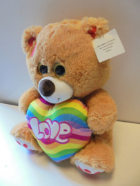 dia 20 pluche Beer Love 35 cm prijs per stuk