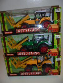 Tractor happy farm assorti  afm 24x10x9 cm prijs per stuk