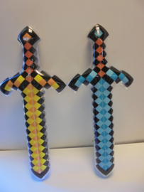 opblaas zwaard 2 kleur 62 cm prijs per stuk