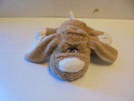pluche fluffy hond 20 x 22 cm prijs per stuk