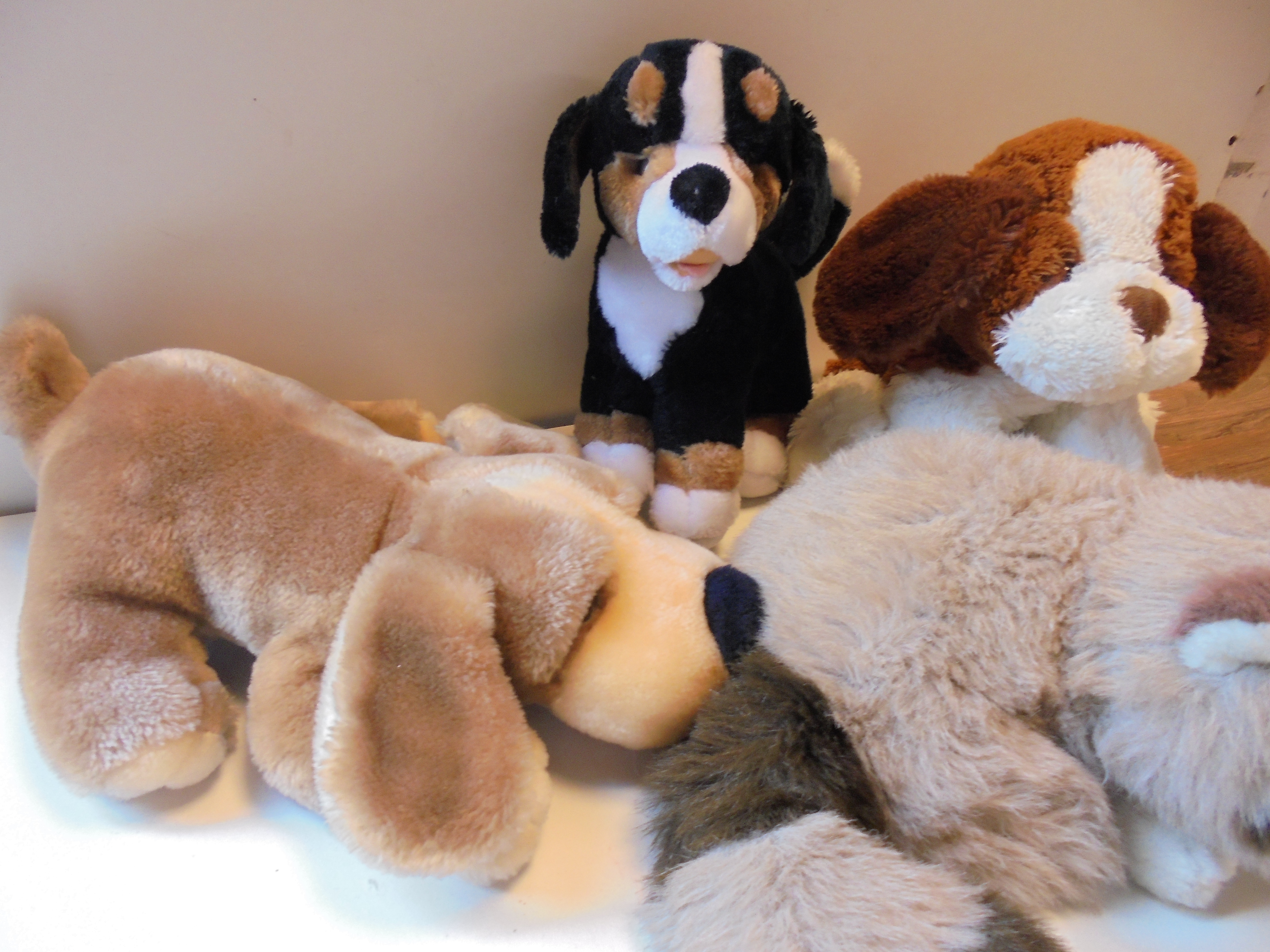pluche hond set T4 - 4 stuks 25-30 cm prijs per set a 4 stuks