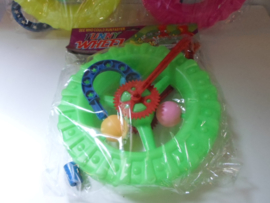 Funny Wheel met ratel geluid wiel afm 24 cm prijs per stuk