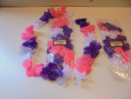 Hawaii krans 3 kleur doorsnede 30 cm prijs per stuk