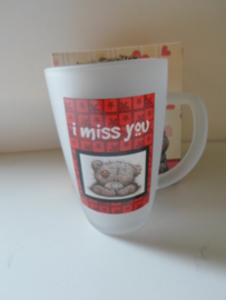 Thee glas Together for ever & met opdruk ( i miss you ) prijs per stuk