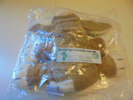 pluche fluffy hond 20 x 22 cm prijs per stuk